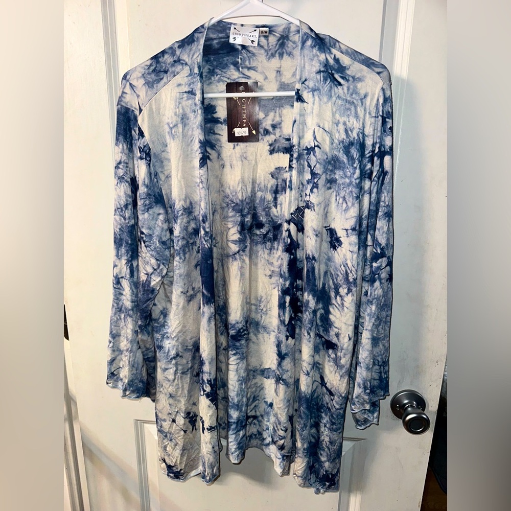 NWT S/M marble/tye dye cardigan